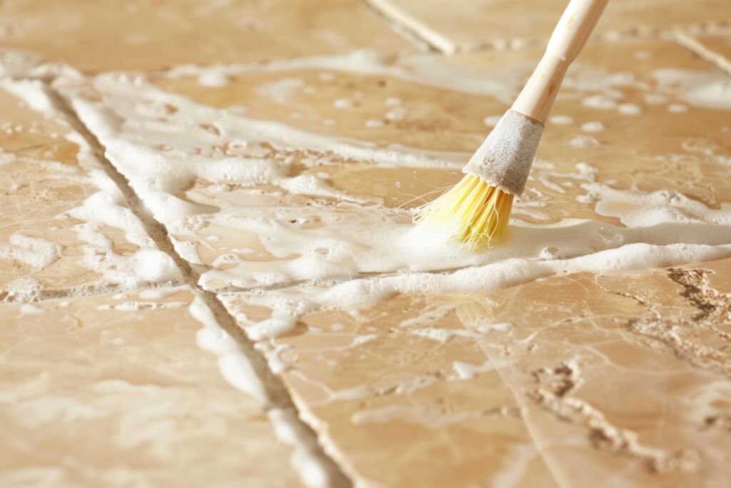 Grout Cleaning with Bleach