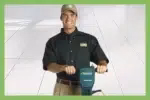 Apply sealer on tile floor