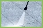 Applying grout cleaner
