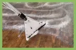 Extract old wood floor polish
