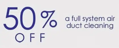 Air Duct Cleaning special 50% Off