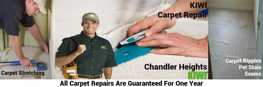 Chandler Heights Carpet repair and stretching by tech