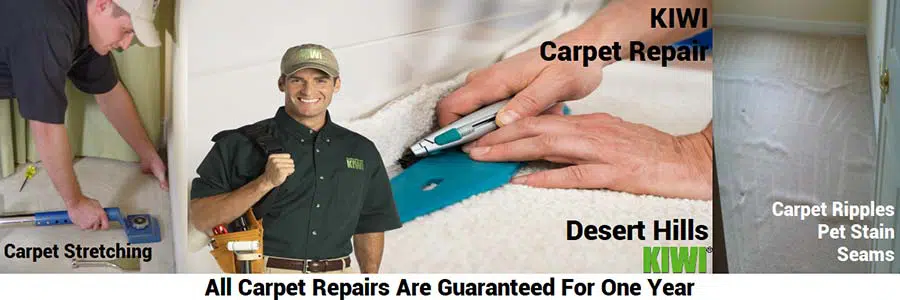Desert Hills Carpet repair and stretching by tech