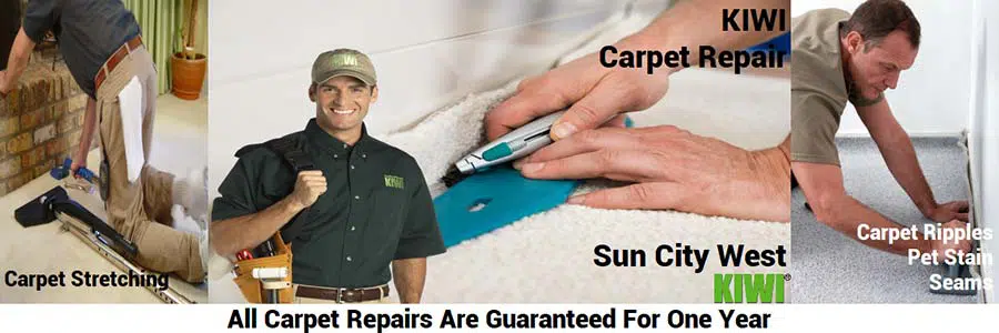 Sun City West Carpet repair services performed by tech